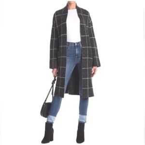 Cyrus Charcoal and White Grid Cardigan